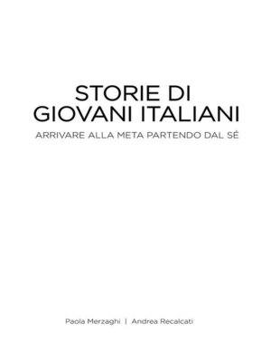 cover image of Storie di Giovani Italiani